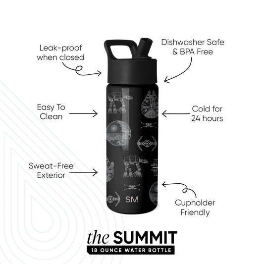 Summit Kids Water Bottle with Straw Lid
