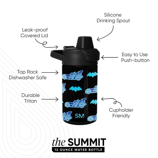 Summit Kids Plastic Water Bottle with Simple Flip Straw Lid