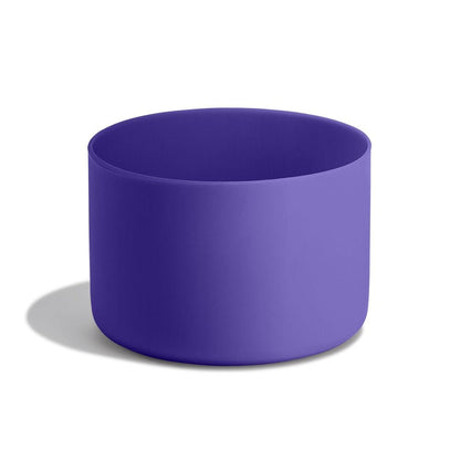 Simple matte purple Hydro Flask cylindrical container with open top, smooth rounded edges, and uniform color. Resembles a small pot or organizer.
