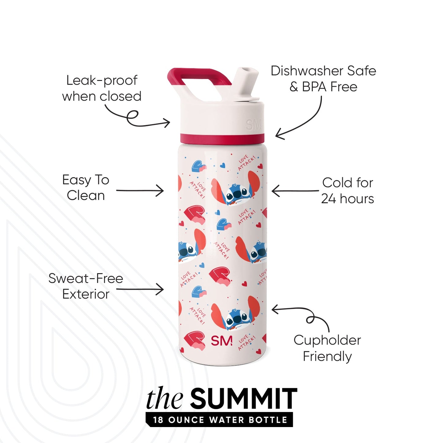 Summit Kids Water Bottle with Straw Lid