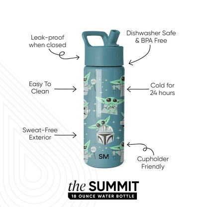 Summit Kids Water Bottle with Straw Lid