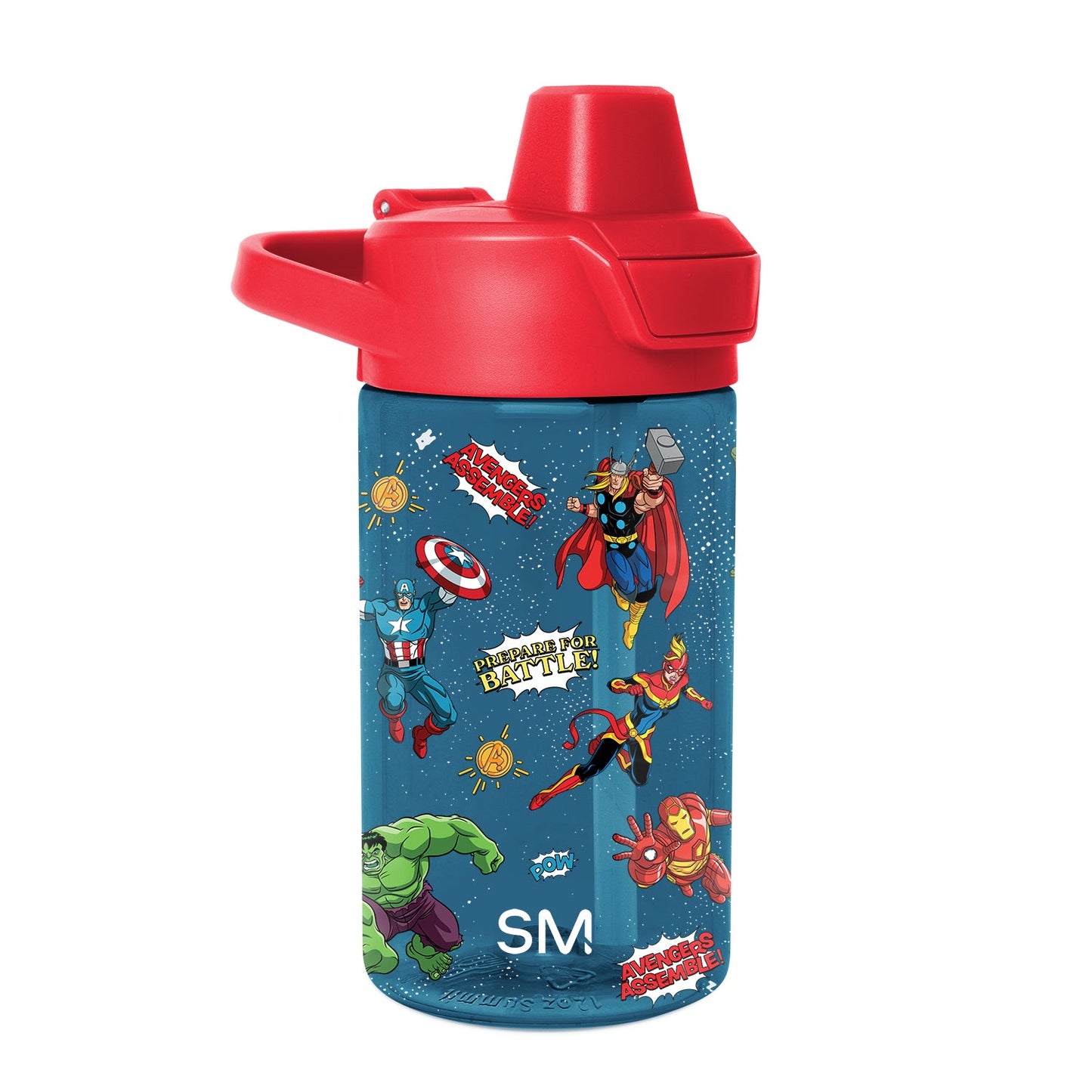 Summit Kids Plastic Water Bottle with Simple Flip Straw Lid