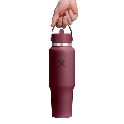40 oz Travel Bottle with Flex Straw Cap - Burgundy