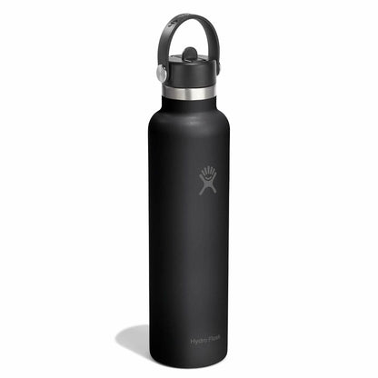 24 oz Standard Mouth with Flex Straw Cap - Tonal Black