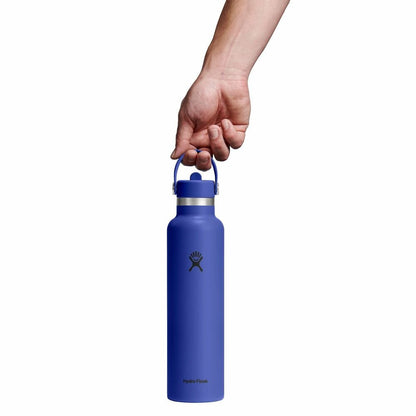 24 oz Standard Mouth with Flex Straw Cap - Capri Blue