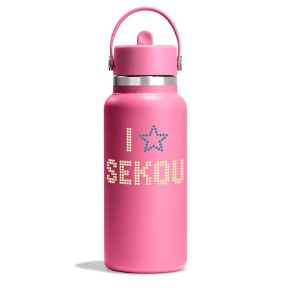 Sekou 32 oz Bottle - Sekou Star Pink