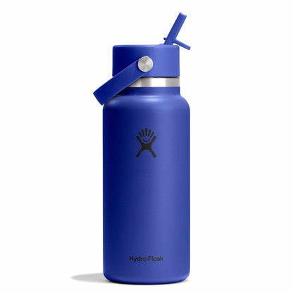 32 oz Wide Mouth with Flex Straw Cap - Capri Blue