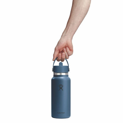 32 oz Wide Mouth with Flex Straw Cap - Harbor Blue
