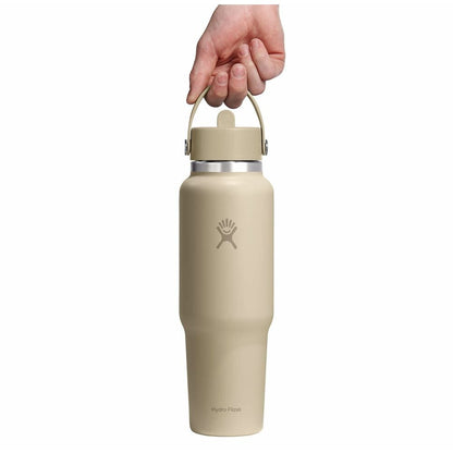 40 oz Travel Bottle with Flex Straw Cap - Oat
