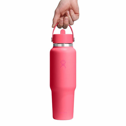 40 oz Travel Bottle with Flex Straw Cap - Popstar Pink